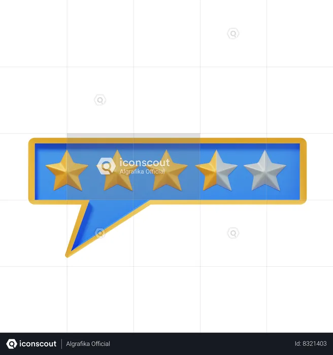 Chat Three Point Five Star  3D Icon