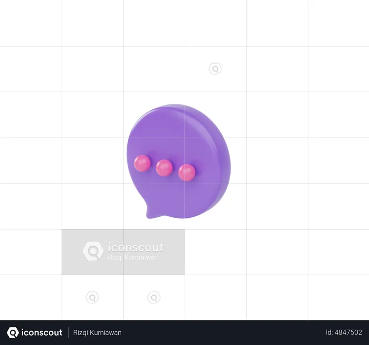 Chat Typing  3D Icon