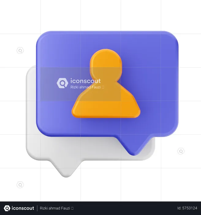 Chat user  3D Icon