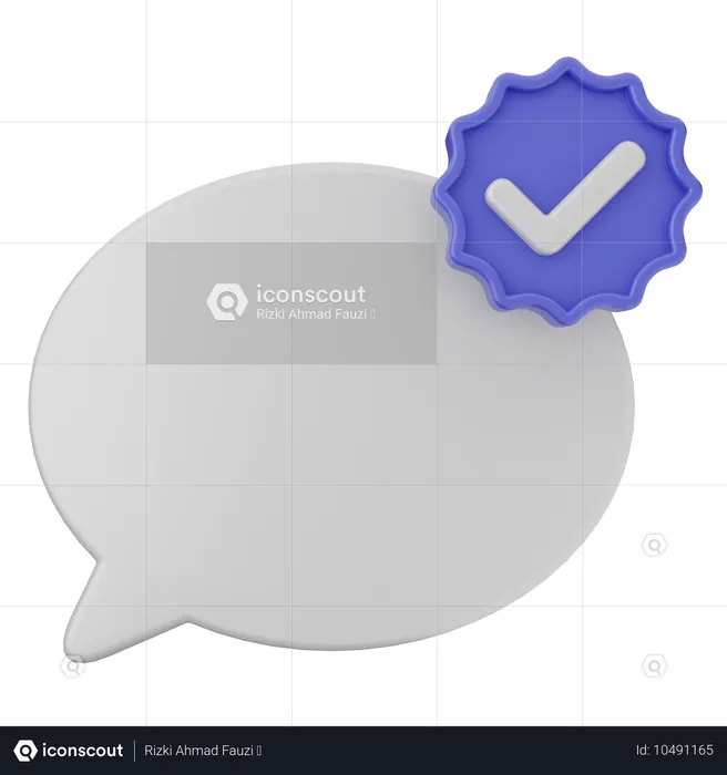 Chat Verification  3D Icon