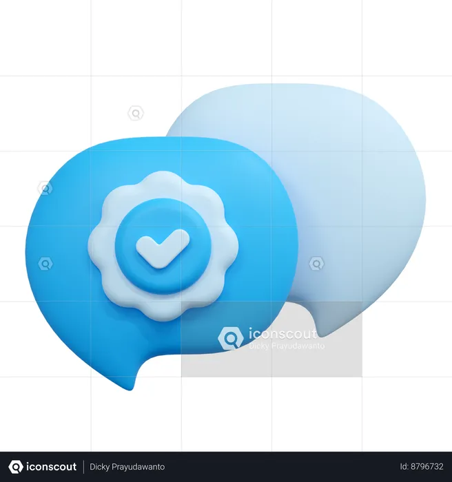 Chat verification  3D Icon