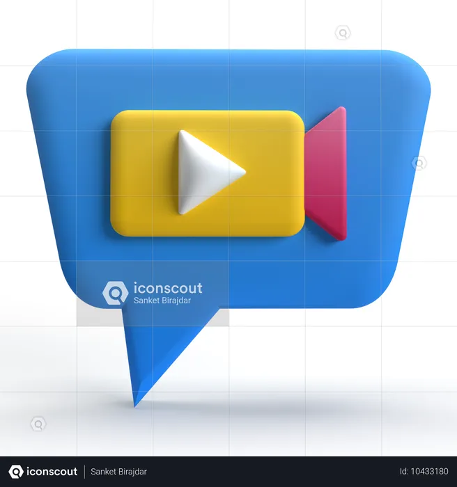 Chat vidéo  3D Icon