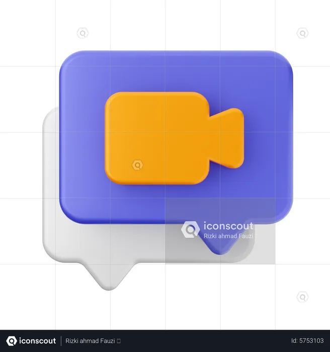 Chat video  3D Icon