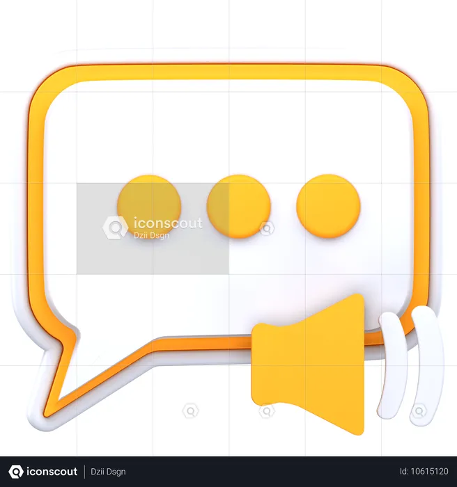 Chat vocal  3D Icon