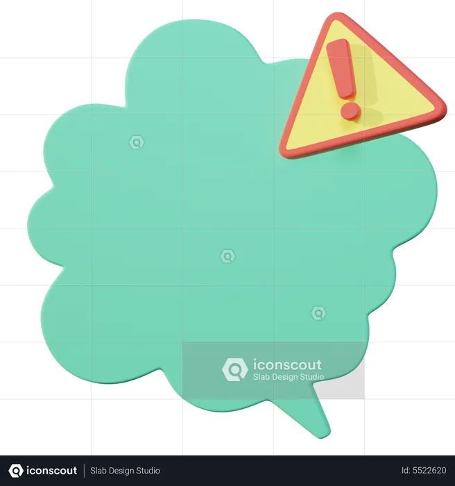 Chat Warning  3D Icon