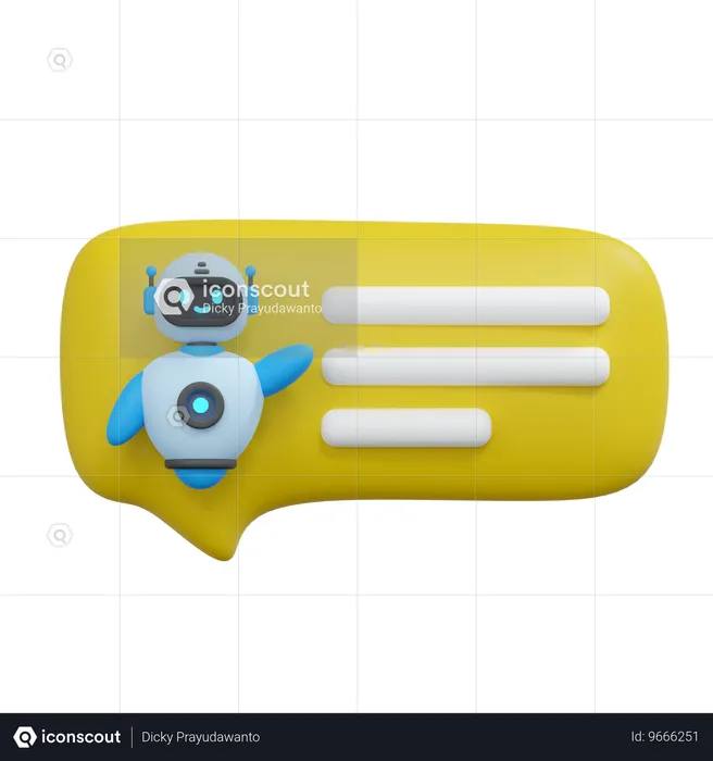 Bot de bate-papo  3D Icon