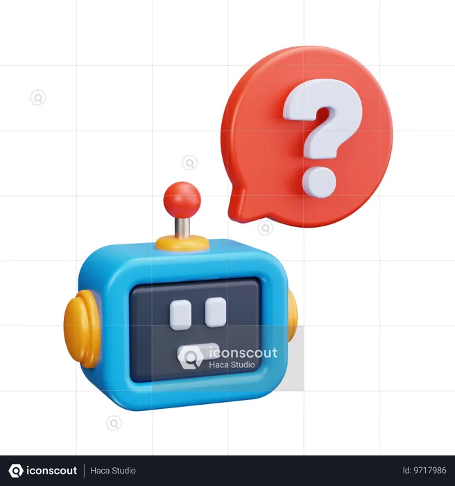 Assistenza chatbot  3D Icon