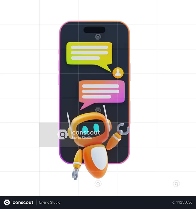 Chatbot Communication  3D Icon