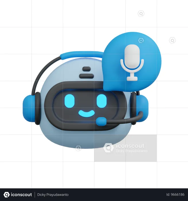 Chatbot de voz  3D Icon