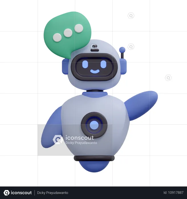 Chatbot-Helpdesk  3D Icon