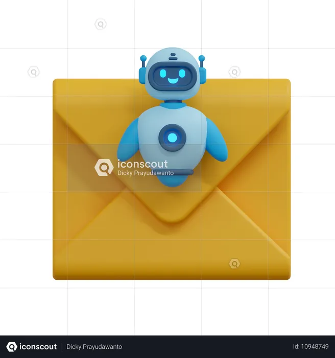 Chatbot Mail Message  3D Icon