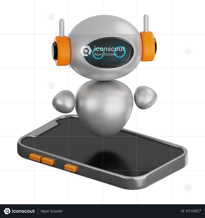 Chatbot mobile  3D Icon