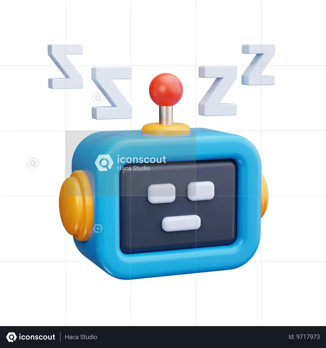 Le chatbot dort  3D Icon