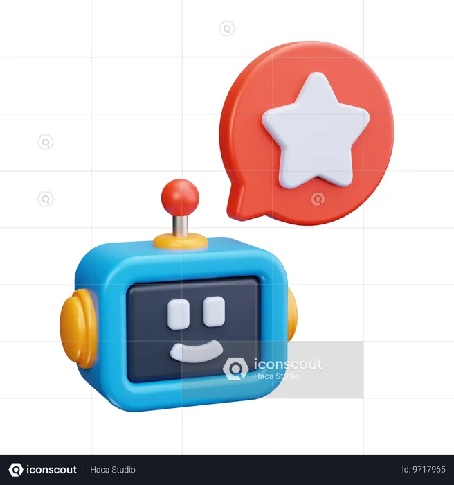 Chatbot-Star  3D Icon