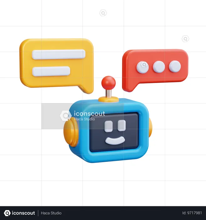 Chatbot Talk  3D Icon