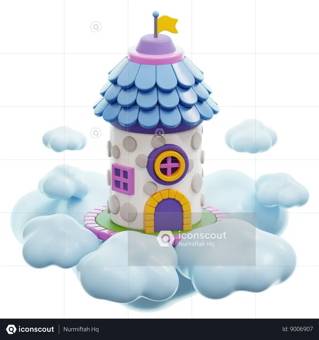 Château dans les nuages  3D Icon