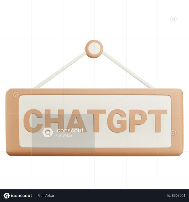 Chatgpt Sign  3D Icon