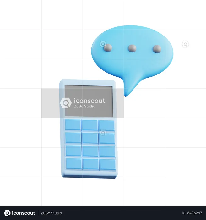 Chating on Phone  3D Icon