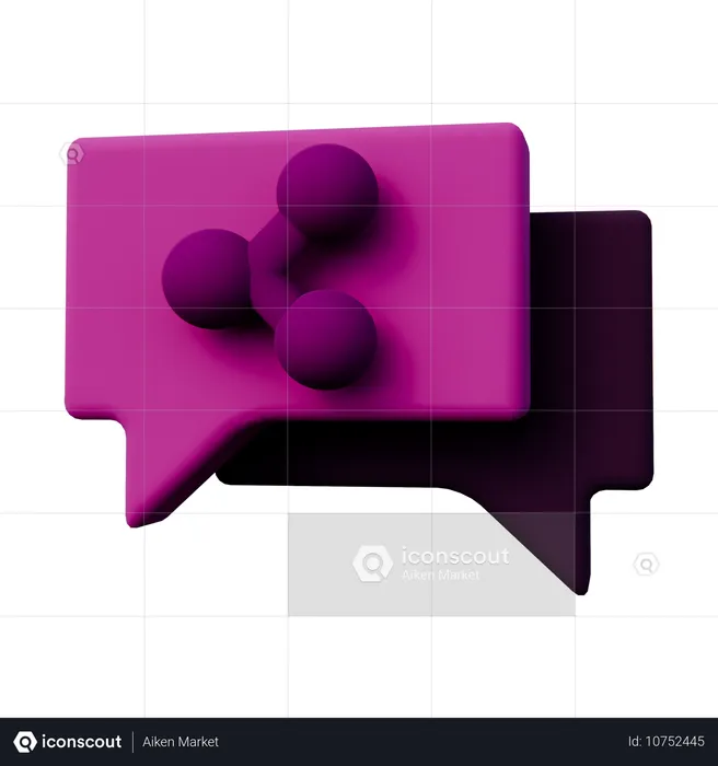 Chatten teilen  3D Icon