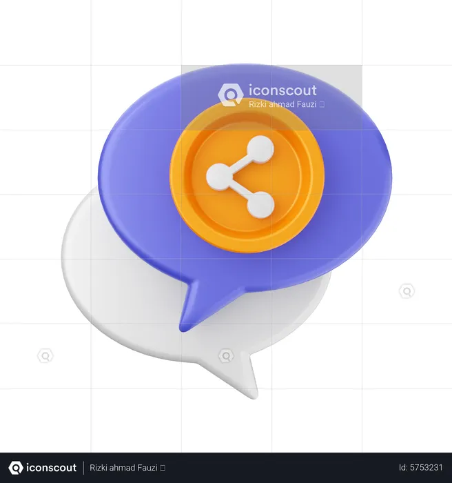 Chatten teilen  3D Icon