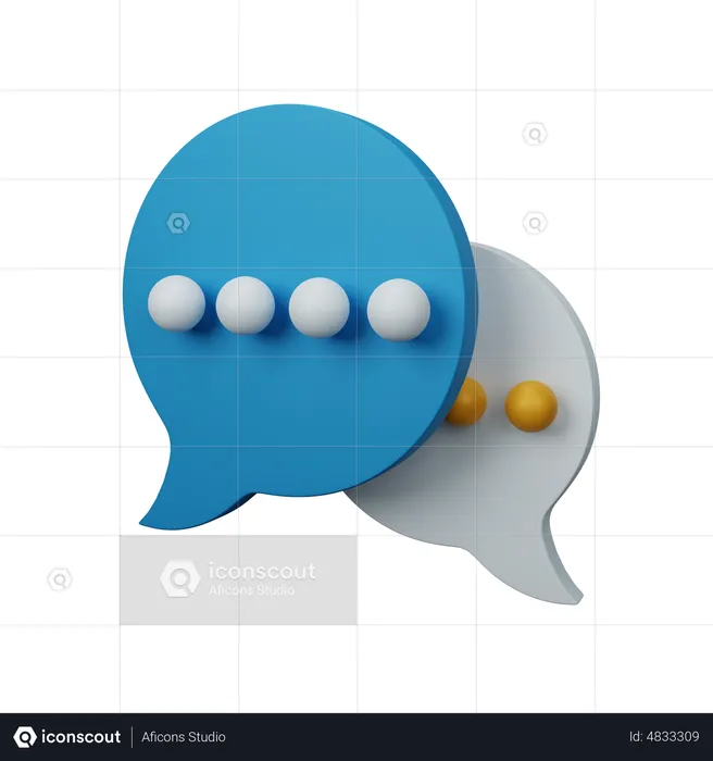 Chatting  3D Icon