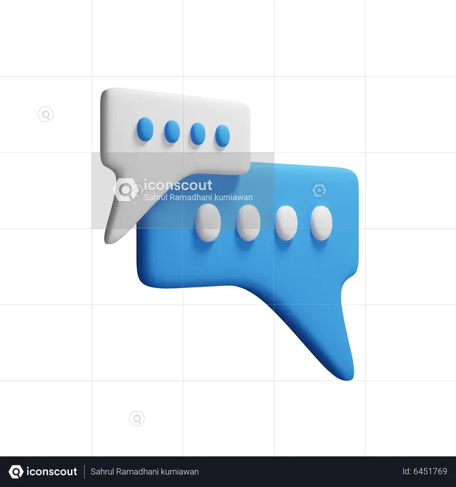 Chatting  3D Icon