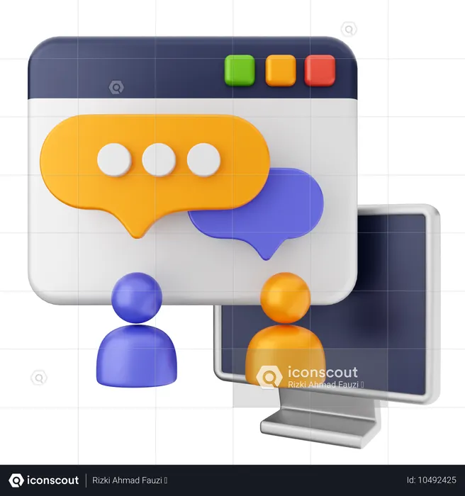 Chatting  3D Icon