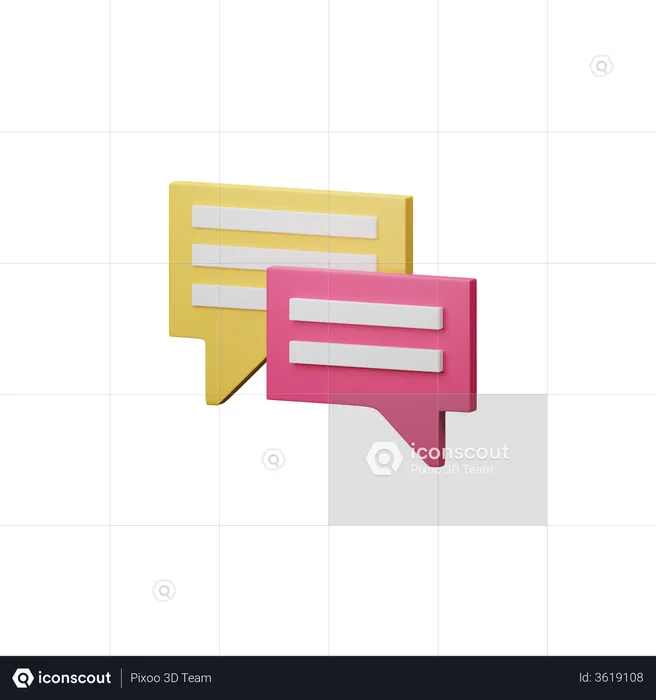 Chatting  3D Illustration