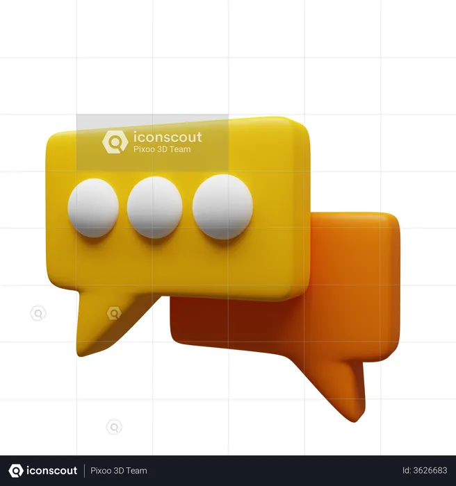 Chatting  3D Illustration