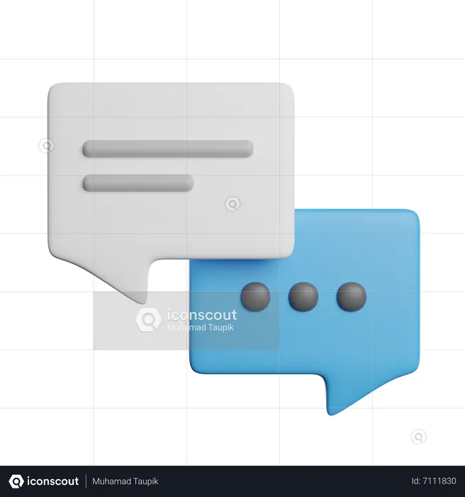 Chatting  3D Icon