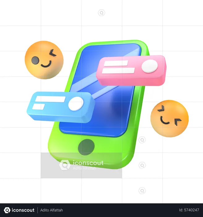 Chatting App  3D Illustration