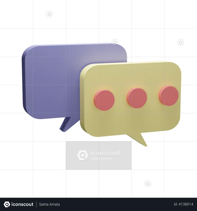 Chatting Bubble  3D Illustration