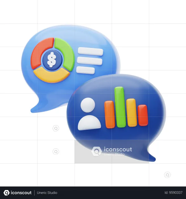 Chatting Chart  3D Icon