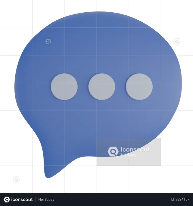 Chatting Circle Babble  3D Icon