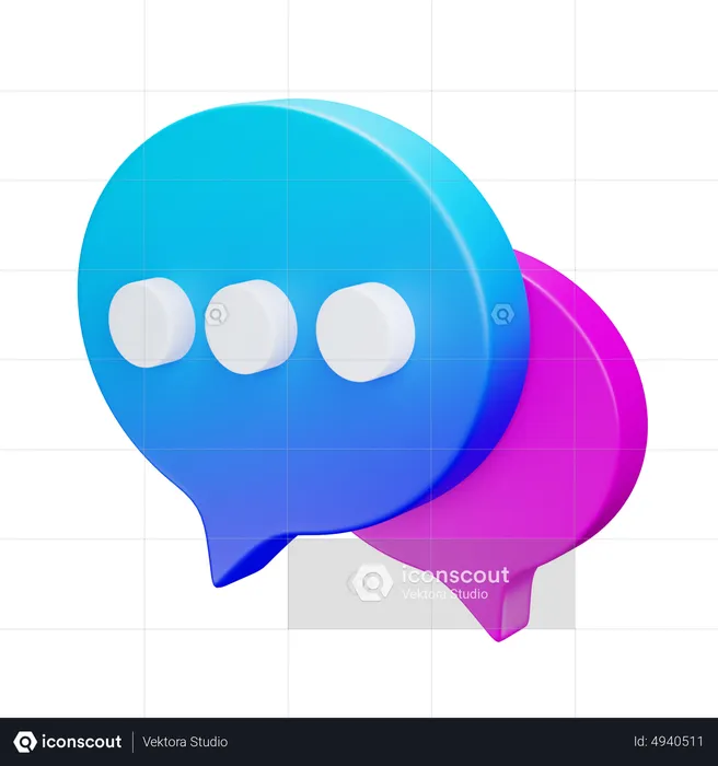 Chatting Message  3D Icon