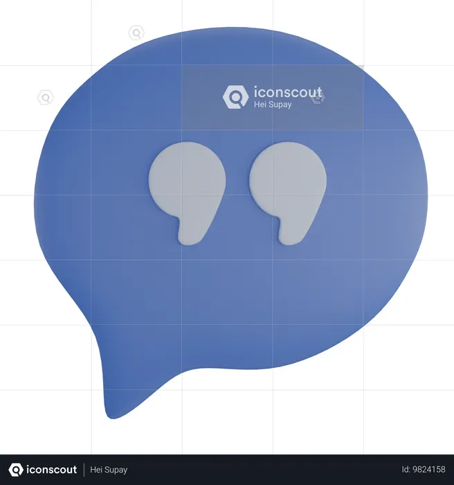 Chatting Quote Babble  3D Icon