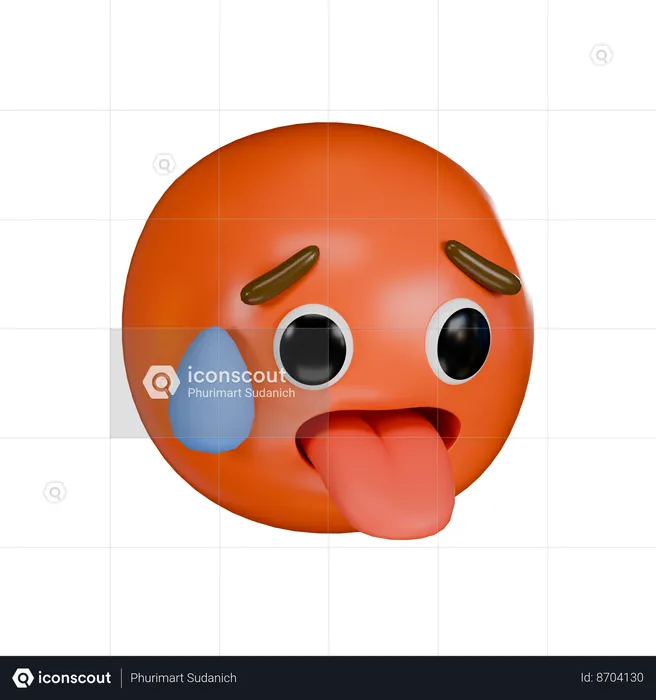 Chaud Emoji 3D Icon