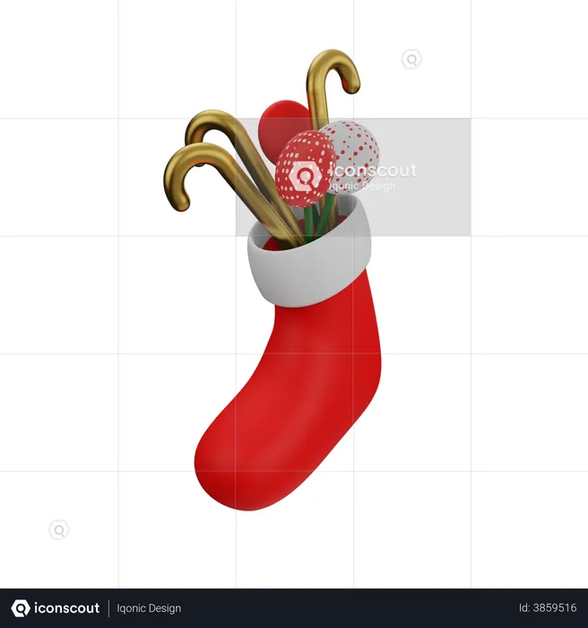 Chaussettes de Noël  3D Illustration