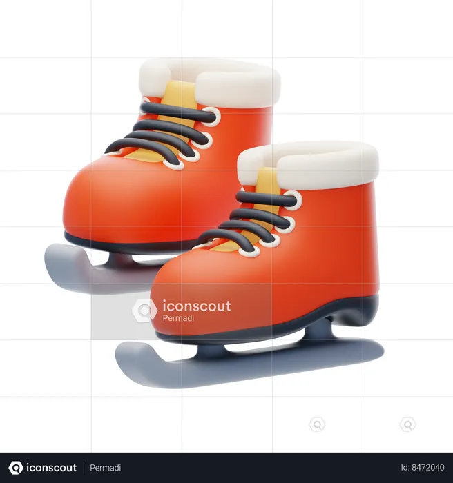 Chaussures de patin à glace  3D Icon