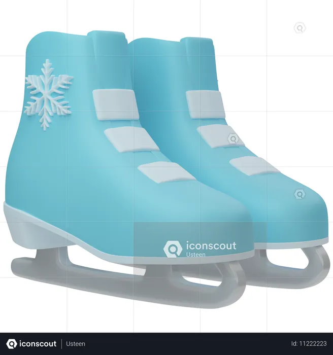 Patins à glace  3D Icon