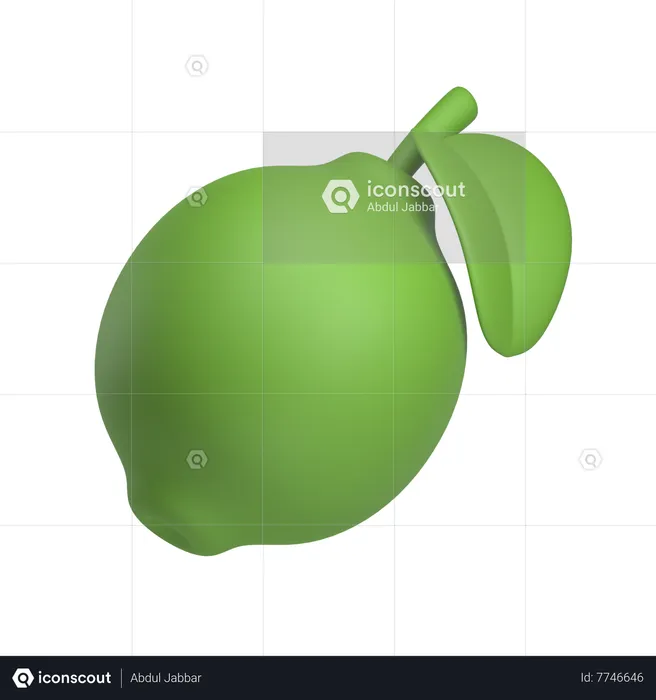 Citron vert  3D Icon