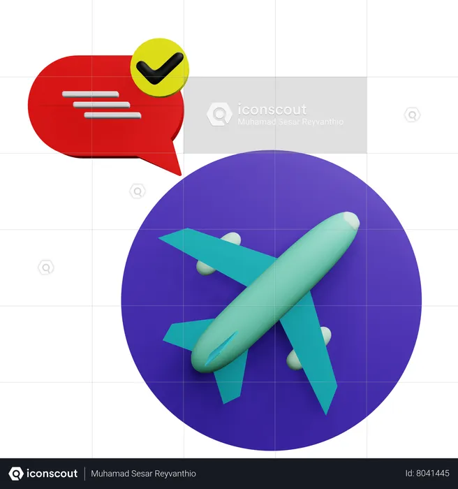 Cheap Flight  3D Icon