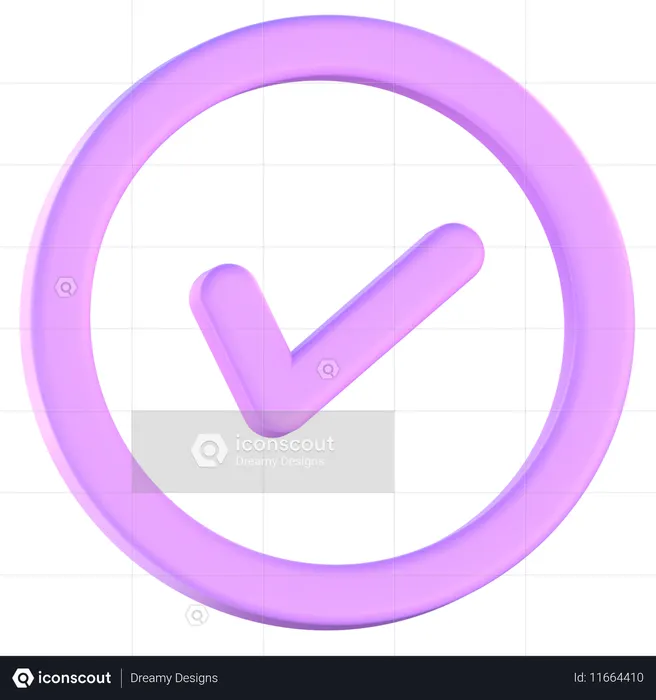 チェック  3D Icon