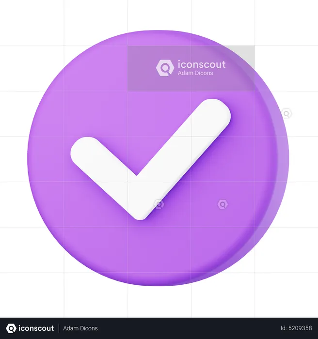Check  3D Icon