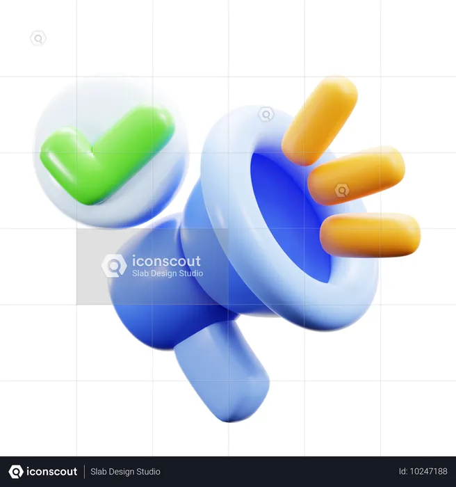 Ankündigung prüfen  3D Icon