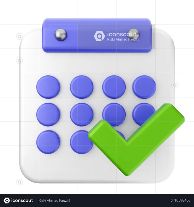 Check Calendar  3D Icon