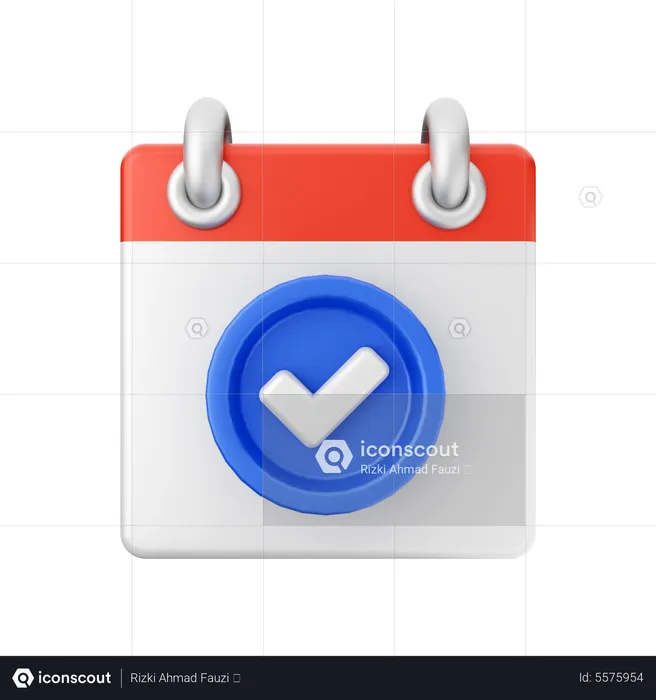 Check Calendar  3D Icon