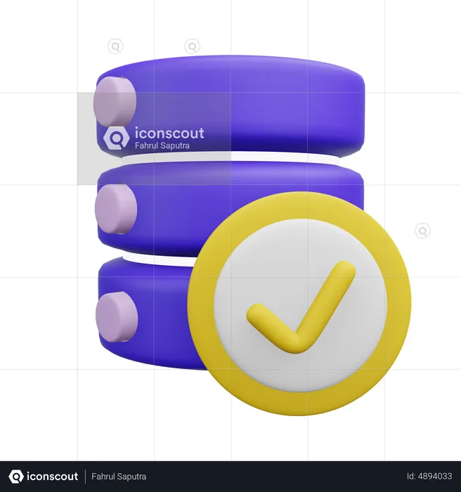 Check Database  3D Icon