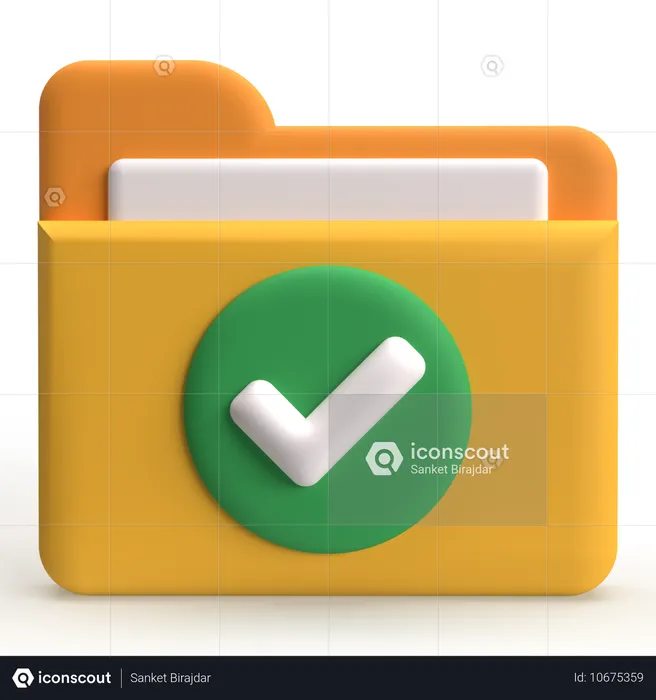 Check Folder  3D Icon