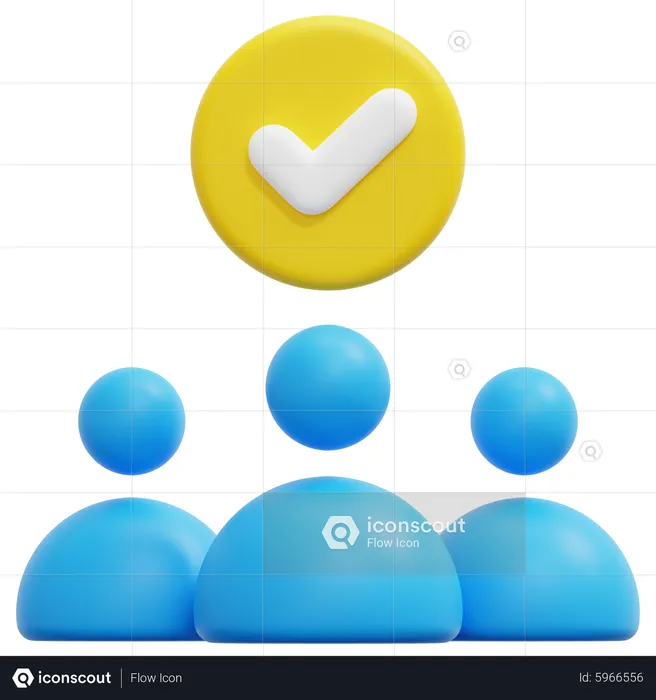 Check Group  3D Icon